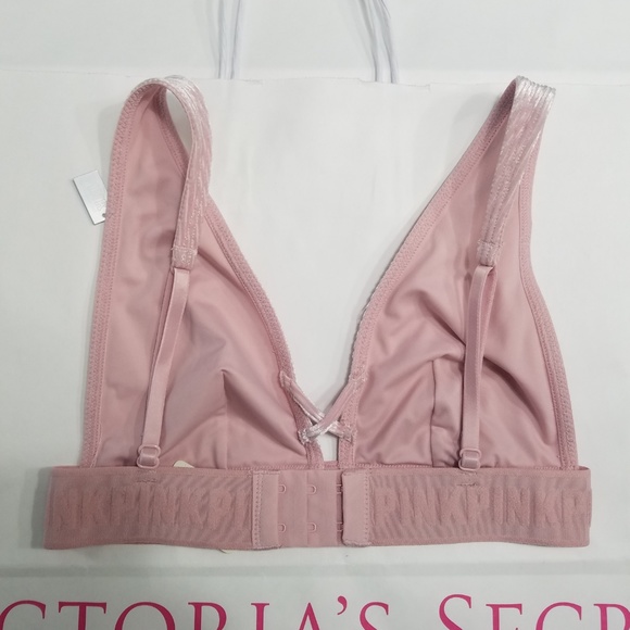 {NWT} PINK | Triangle Unlined Bralette Light Pink - Picture 5 of 7